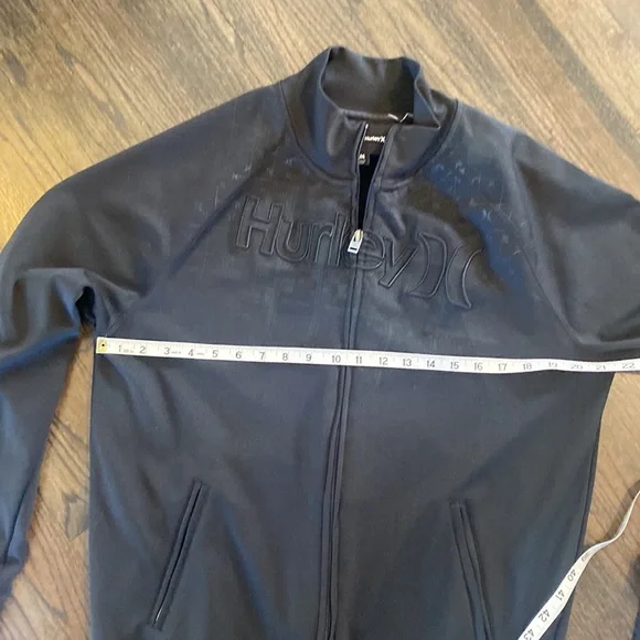 Hurley Jacket Lightweight Medium M Black EUC Zip Up - Picture 3 of 6